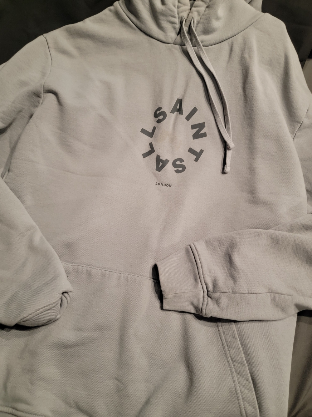 All Saints Men's Light Gray Hoodie
